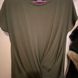 Express - twist front crew neck tee